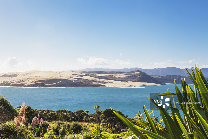 新西兰北岛北部地区霍基昂加港巨型沙丘图片素材