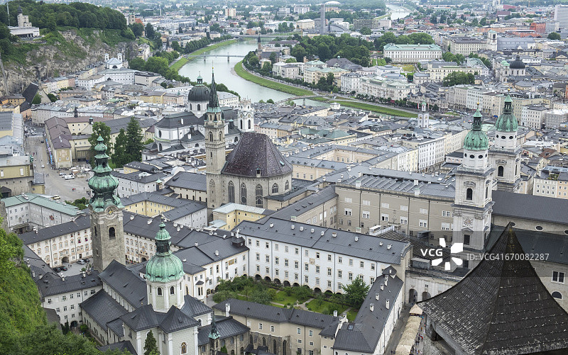 从圣彼得修道院看萨尔茨堡景色图片素材