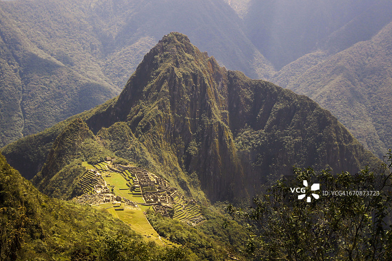 秘鲁库斯科马丘比丘鸟瞰图图片素材