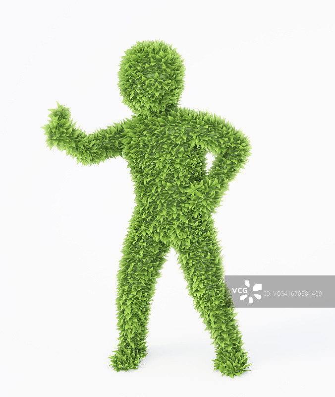 树叶组成的人物插画图片素材