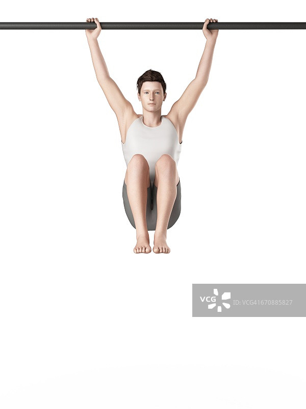 做抬腿运动的男人图片素材