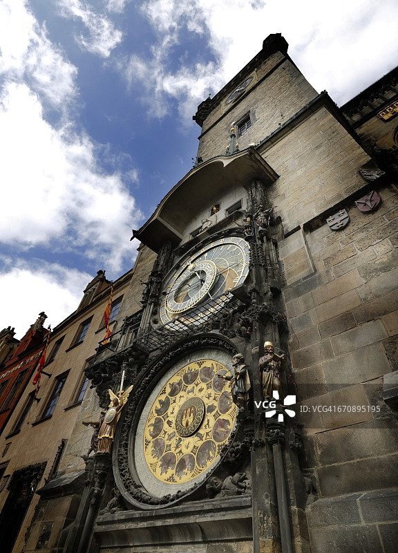 布拉格钟楼，捷克共和国图片素材