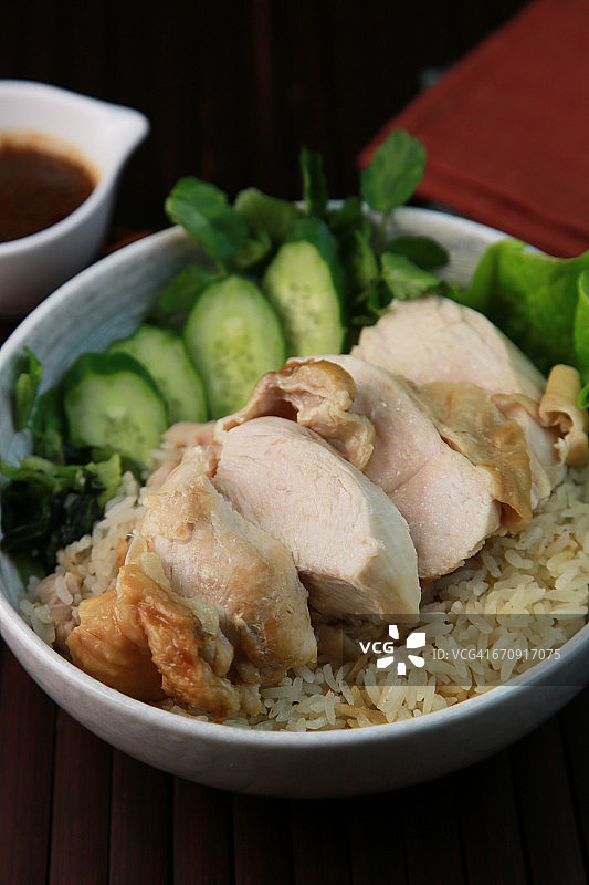 泰式海南鸡饭图片素材