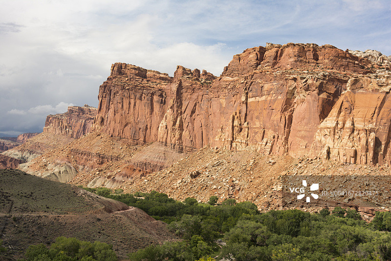 国会礁国家公园弗里蒙特河峡谷风光图片素材