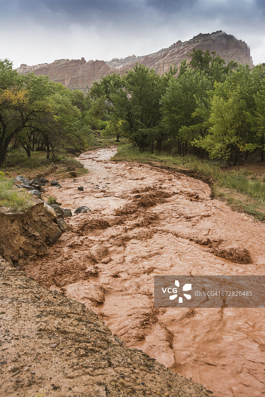 国会礁国家公园弗里蒙特河峡谷风光图片素材