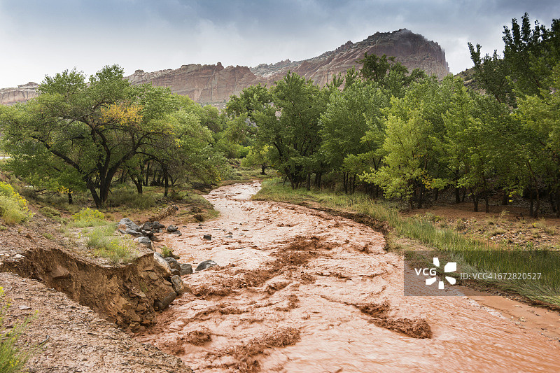 国会礁国家公园弗里蒙特河峡谷风光图片素材