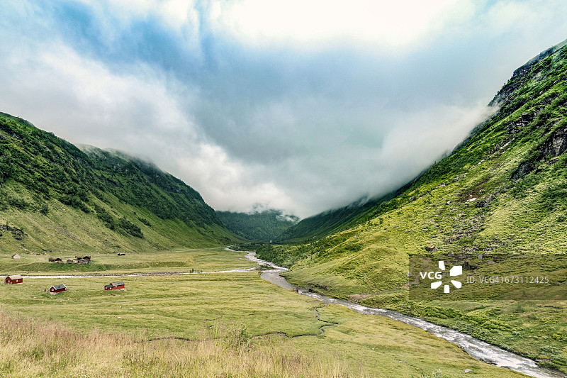 挪威海德马克图夫辛达伦山谷图片素材