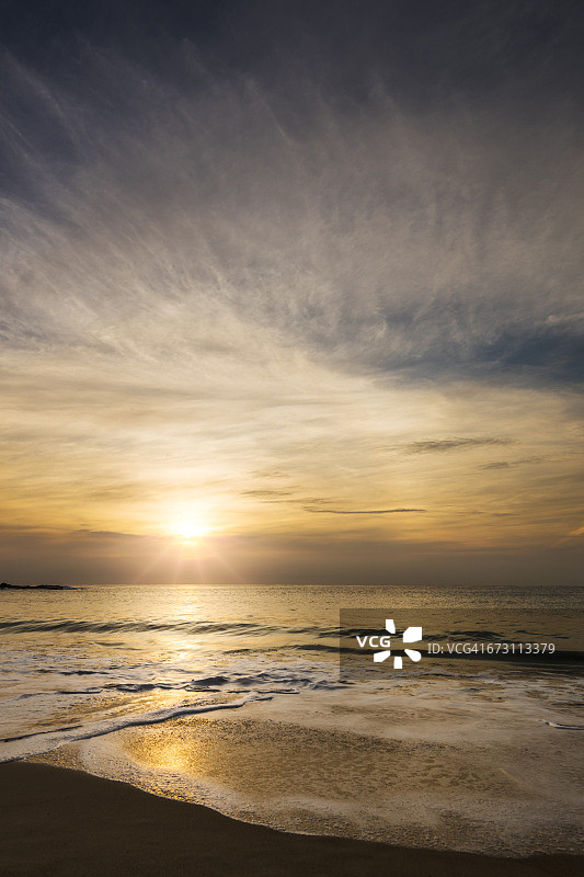 澳大利亚库吉海滩日落图片素材