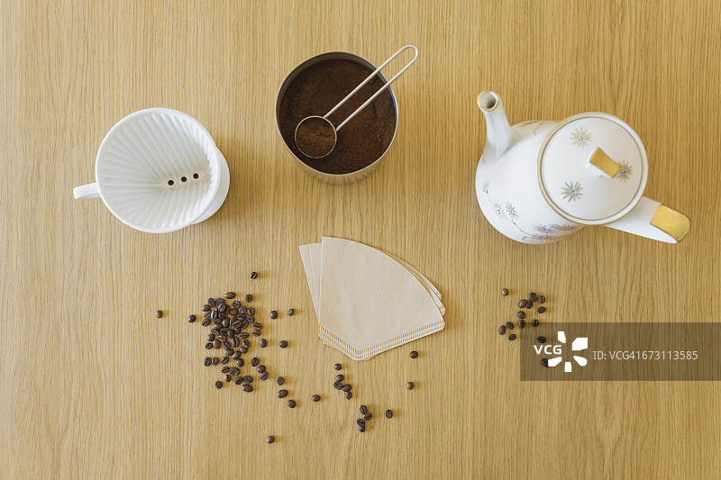 准备滴滤咖啡图片素材