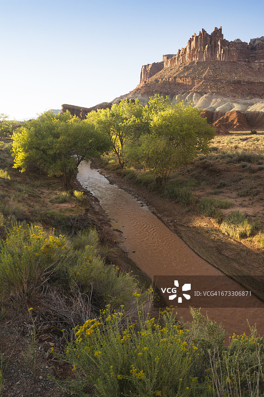 国会礁国家公园弗里蒙特河峡谷风光图片素材