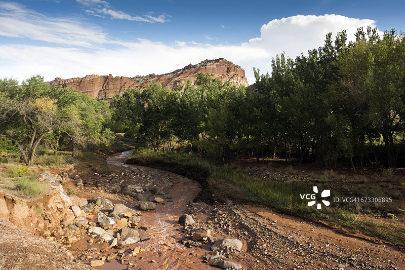 国会礁国家公园弗里蒙特河峡谷风光图片素材
