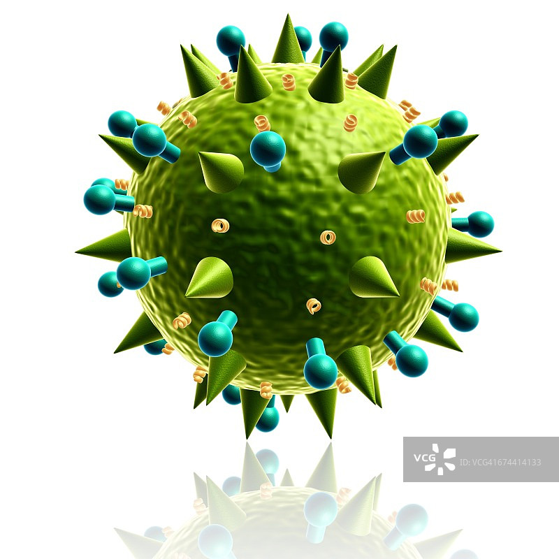 流感病毒示意图图片素材