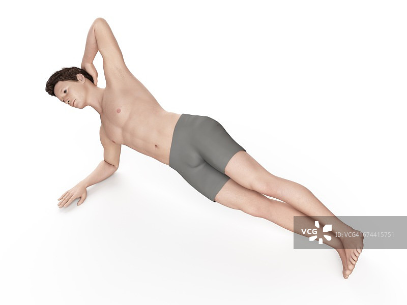 做侧桥运动的人图片素材