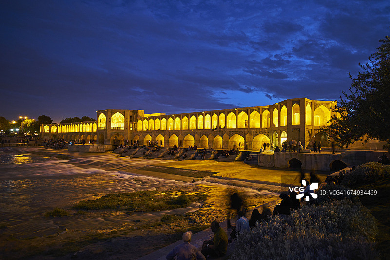 伊朗伊斯法罕哈柱桥图片素材