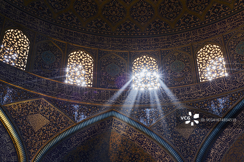 伊朗伊斯法罕谢赫洛特夫阿拉清真寺图片素材
