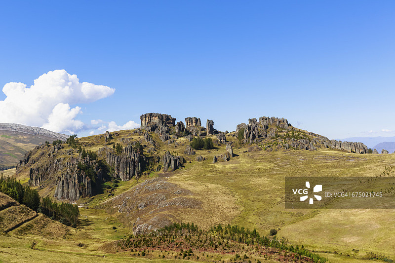 秘鲁卡哈马卡昆比马约考古遗址图片素材