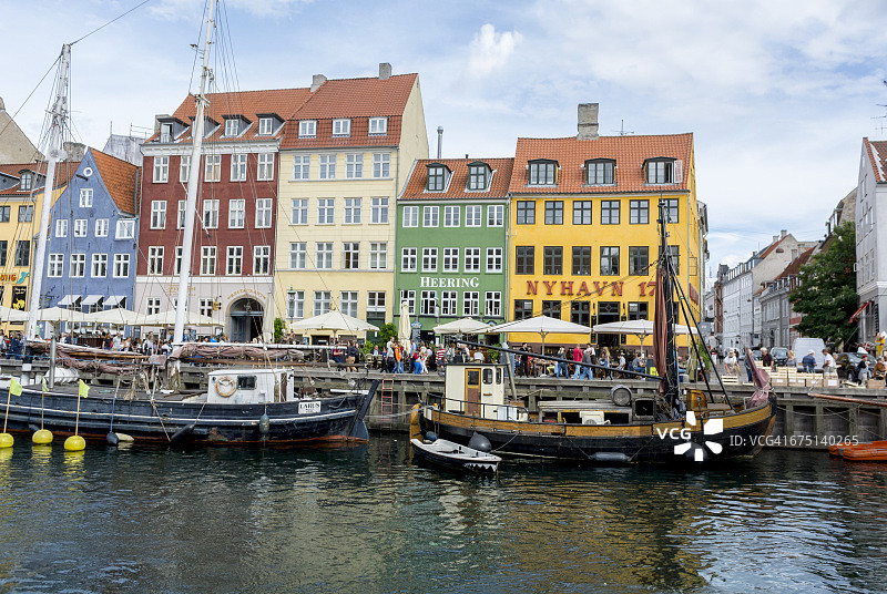 丹麦哥本哈根的运河风光图片素材