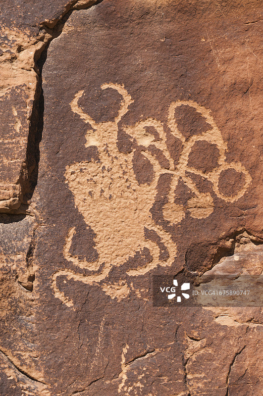 犹他州九英里峡谷岩刻图片素材
