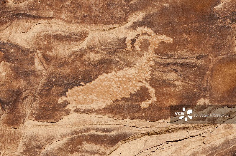 犹他州九英里峡谷岩刻图片素材