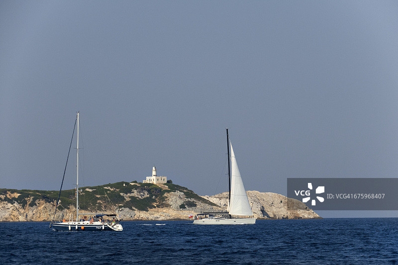 希腊斯基亚索斯岛斯波拉泽斯灯塔图片素材