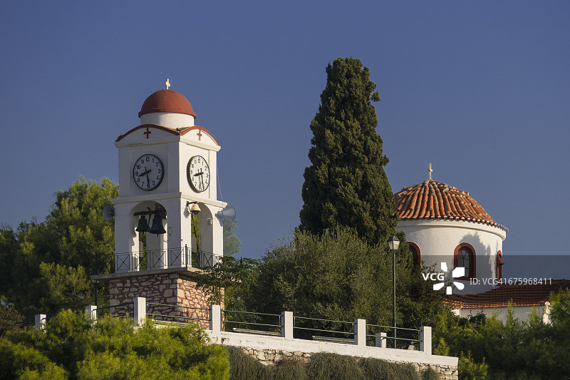 斯基亚索斯岛斯波拉泽斯的圣尼古拉斯教堂图片素材