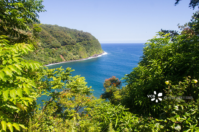 美国夏威夷茂宜岛哈纳公路图片素材