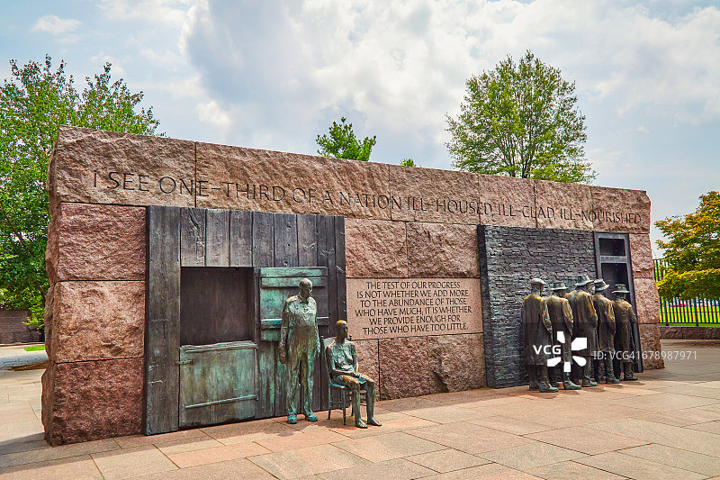 华盛顿特区富兰克林·德拉诺·罗斯福纪念馆图片素材