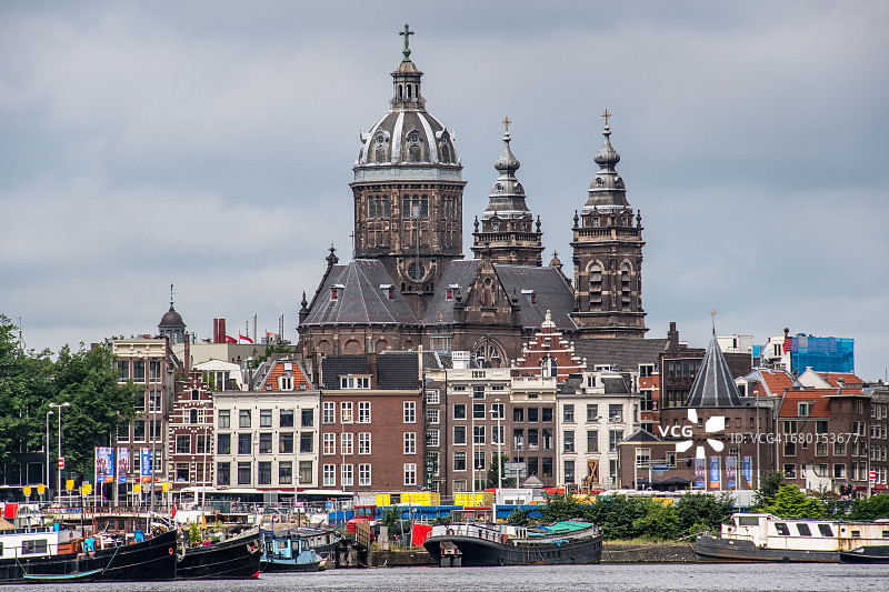 阿姆斯特丹水岸风光图片素材