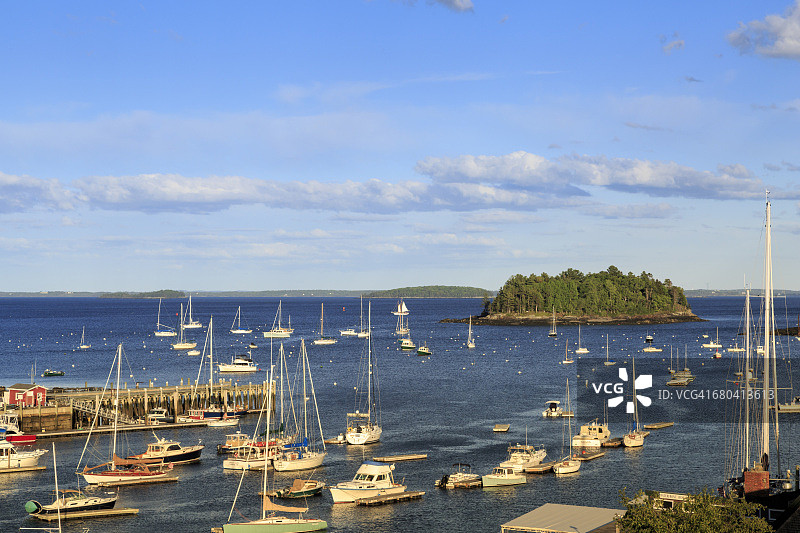 卡姆登港的航拍景色图片素材