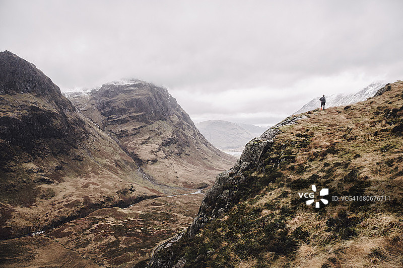 格伦科山脉上的跑步者图片素材