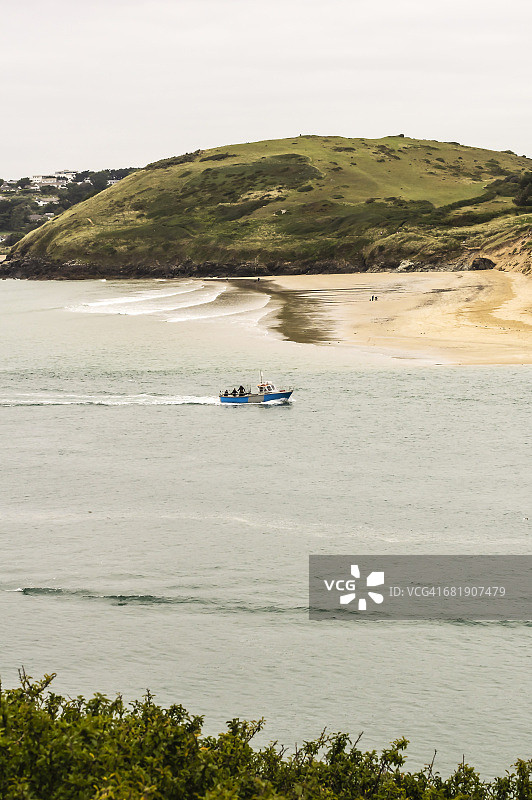 英国英格兰康沃尔帕兹托海上的船图片素材