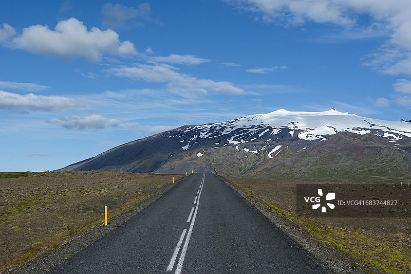 斯奈山冰川，574号公路，海德纳尔，斯奈山半岛，西冰岛，冰岛图片素材
