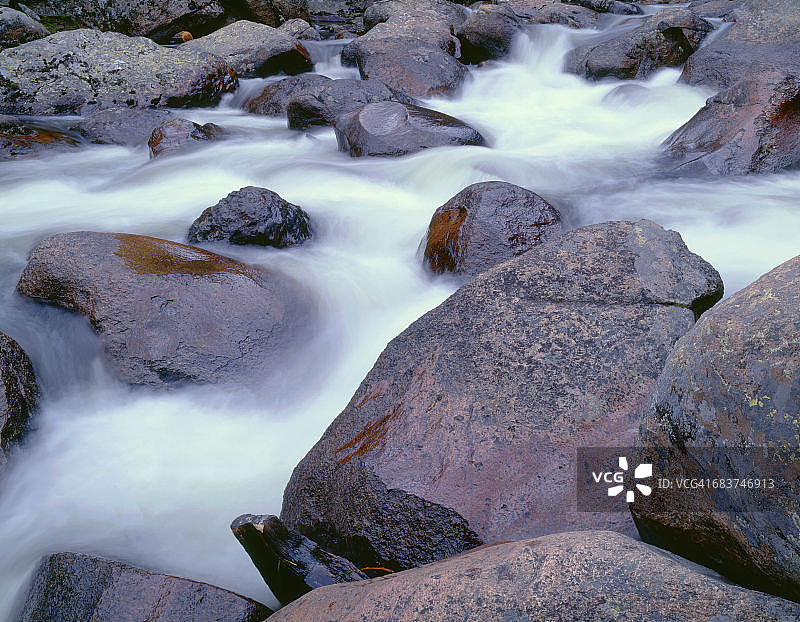 美国科罗拉多州落基山国家公园大汤普森河细节图片素材