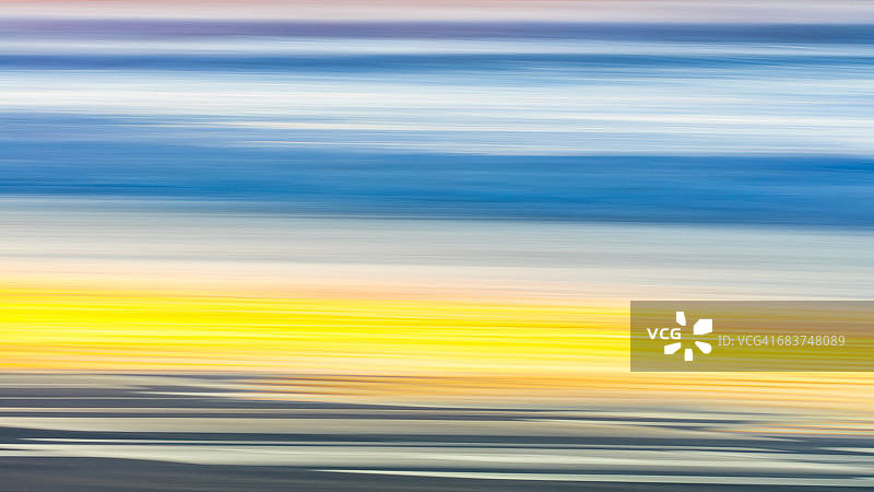 美国华盛顿州失望角州立公园的日落海面倒影图片素材