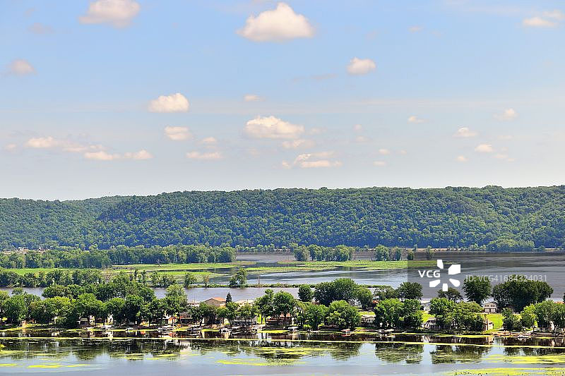 密西西比河岛屿住宅图片素材