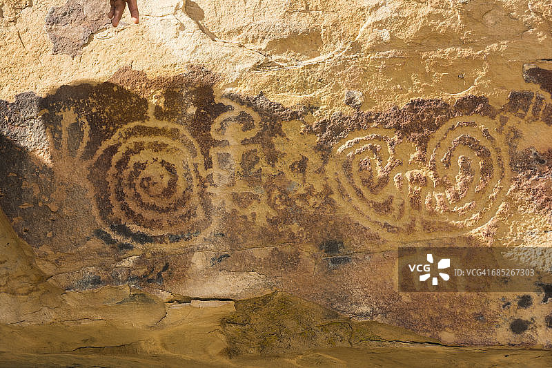 犹特山部落公园岩画图片素材