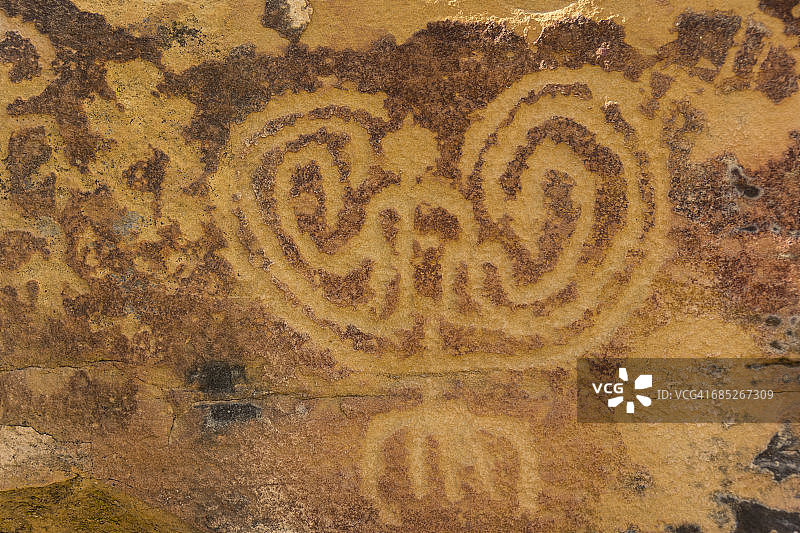 犹特山部落公园岩画图片素材