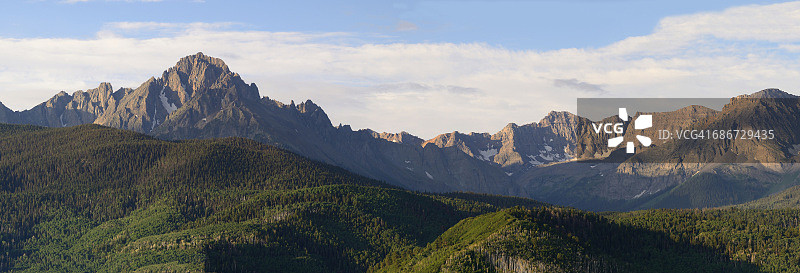 美国科罗拉多州里奇韦斯内菲尔斯山脉全景图片素材