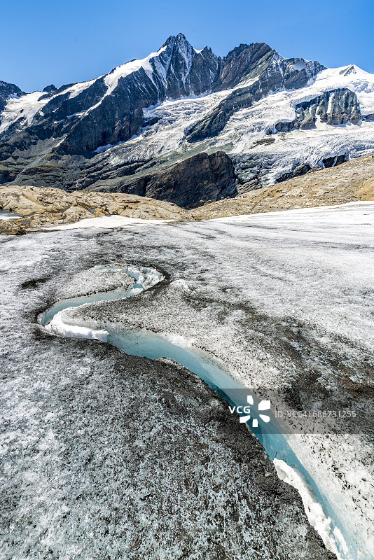 奥地利克恩顿州，格罗斯格洛克纳山，帕斯特泽冰川图片素材