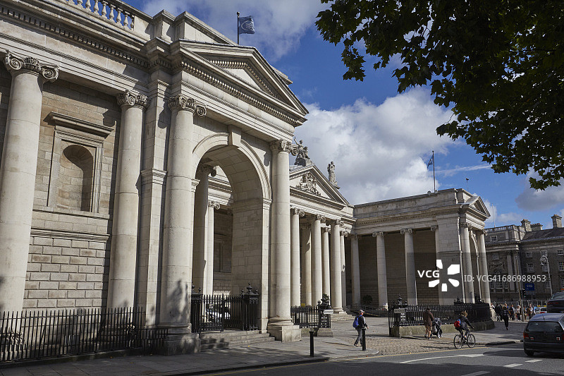 爱尔兰议会大厦立面图片素材