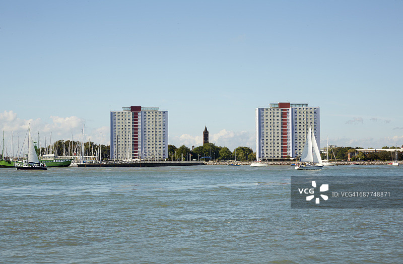 戈斯波特哈斯勒码头的天际线图片素材