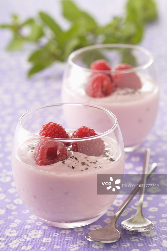 淡覆盆子慕斯图片素材