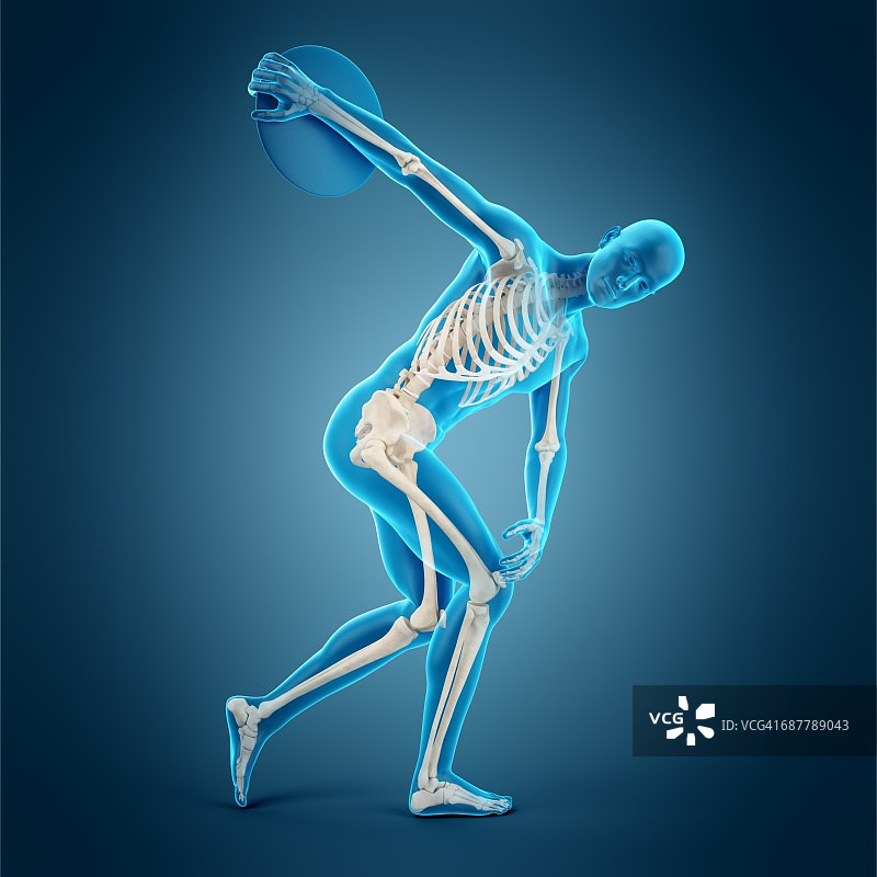 运动员掷铁饼插图图片素材