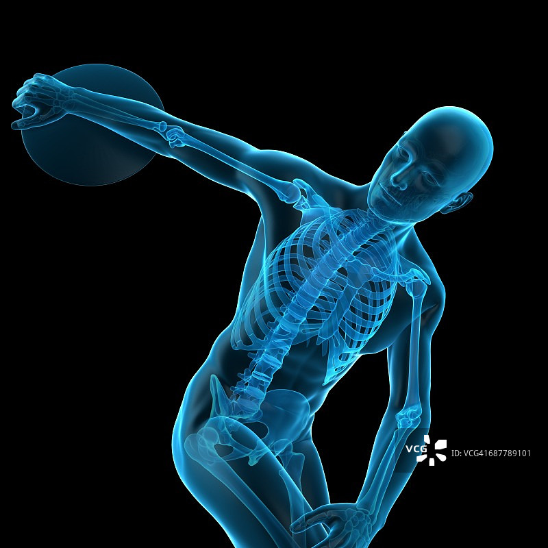 运动员掷铁饼插图图片素材