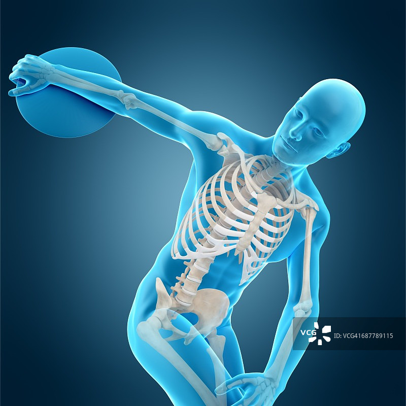 运动员掷铁饼插图图片素材