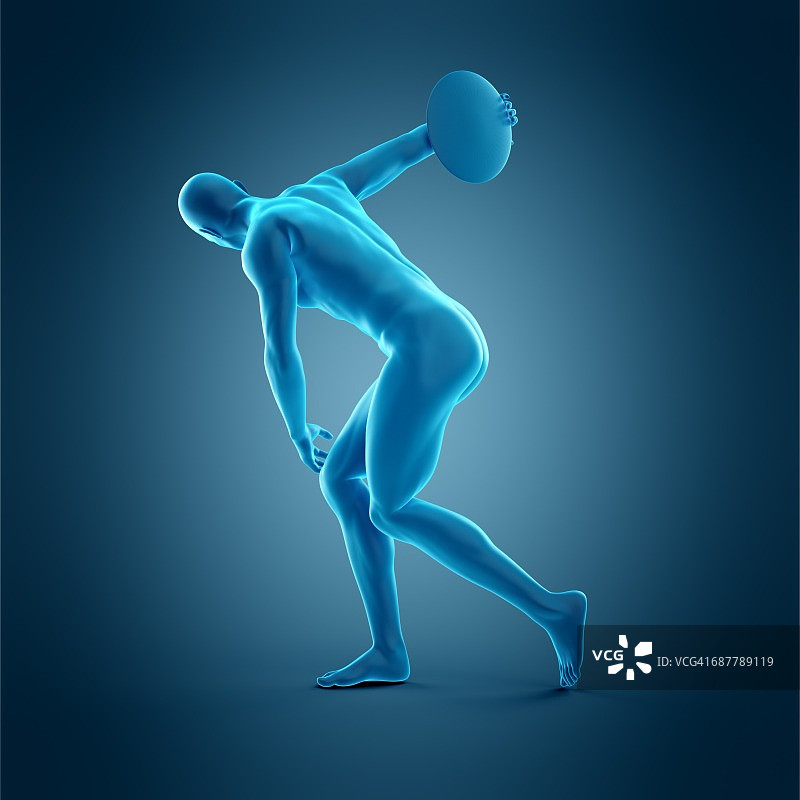 运动员掷铁饼插图图片素材