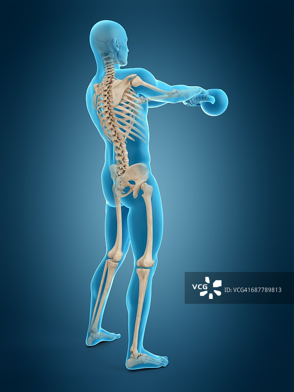 人物摆动壶铃插图图片素材