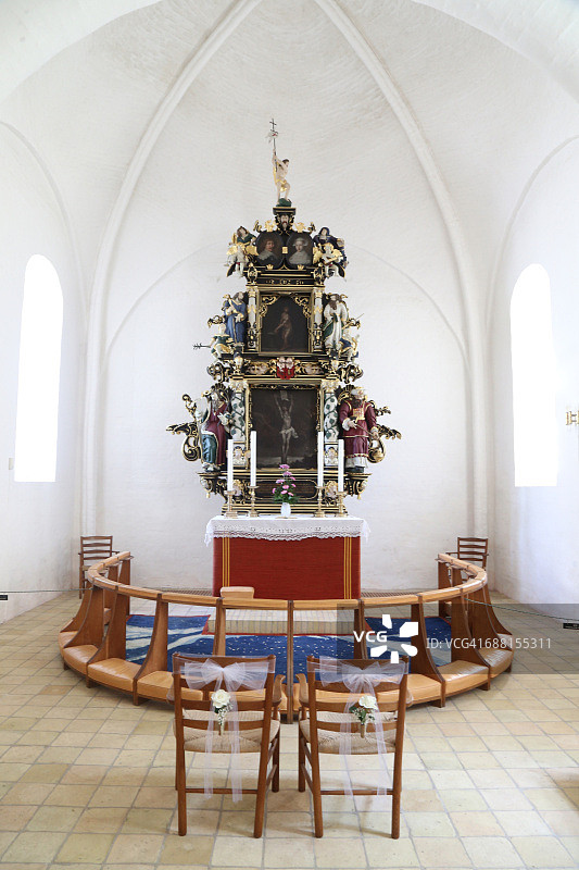 尼古拉教堂内的祭坛图片素材