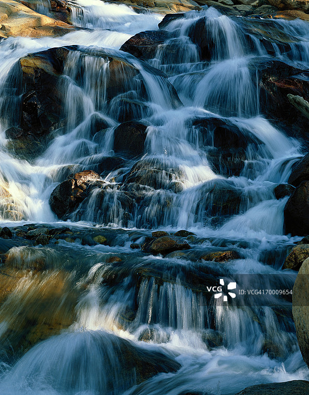 美国科罗拉多州落基山国家公园咆哮河瀑布图片素材