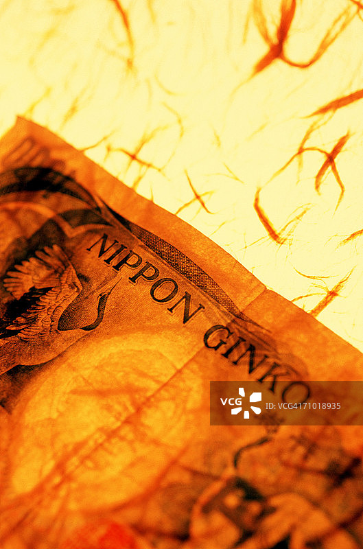 日元纸币特写图片素材